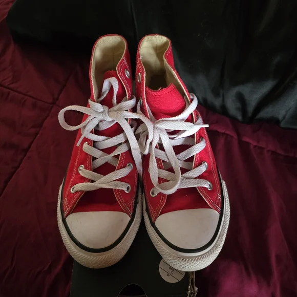 Converse Kids Bright Red High-Tops - Picture 5 of 6